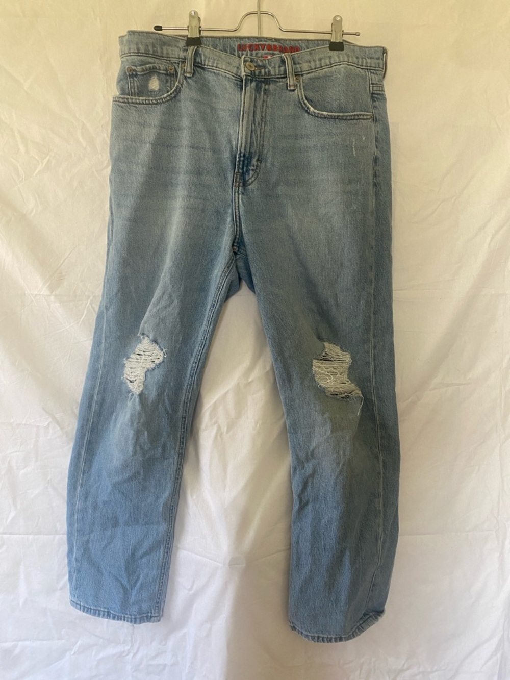 Lucky Brand Light Blue Distressed Relaxed Jeans